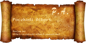 Poczkodi Albert névjegykártya